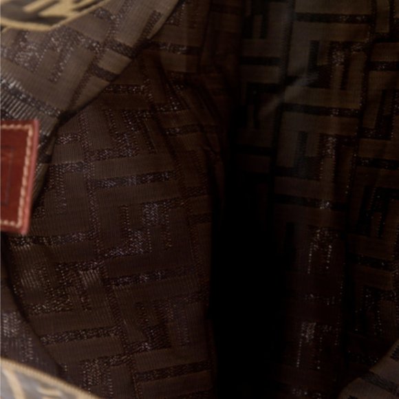 Fendi Brown Zucca FF Nylon Roll Tote - Picture 4 of 5